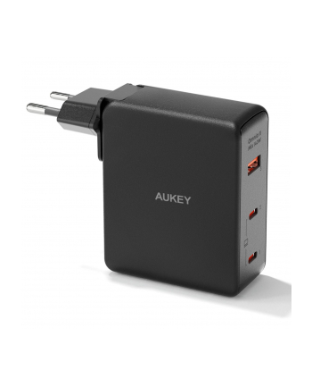 aukey PA-B7O Omnia II GaN ładowarka sieciowa 3xUSB (2xUSB C+1xUSBA) 140W PD3.1 PPS (wersja europejska)/US/UK