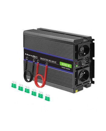 qoltec Przetwornica napięcia Monolith 3000 MS Wave | 12V na 230V |      1500/3000W | USB nr 1
