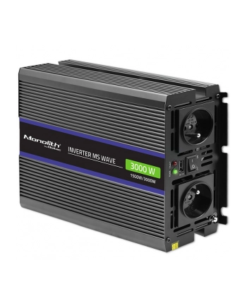 qoltec Przetwornica napięcia Monolith 3000 MS Wave | 12V na 230V |      1500/3000W | USB nr 2