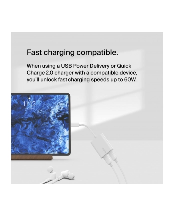 belkin Adapter Dual USB-C Audio + Charge Rockstar białe nr 2