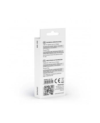 savio Czytnik kart SD, USB 3.0, 5 Gbps, AK-64 nr 1