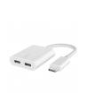 belkin Adapter Dual USB-C Audio + Charge Rockstar białe - nr 18