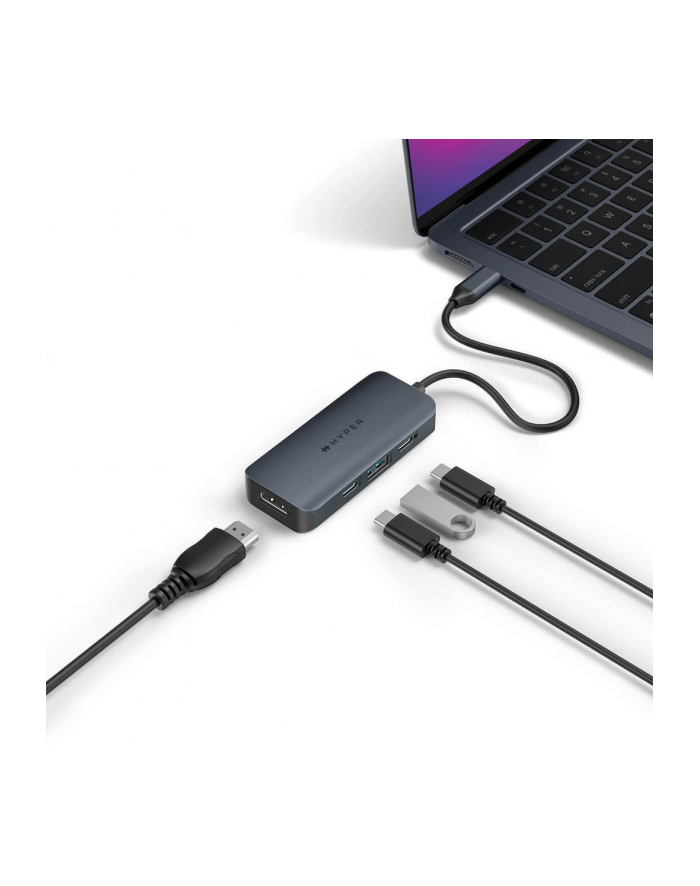 Koncentrator HyperDrive Next 4 Port USB-C Hub HDMI/4K60Hz/Mac/PC/Chromebook/ 100W PD/Pass-Through główny