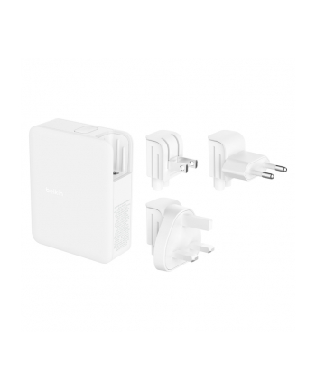 belkin Ładowarka ścienna 140W 4-ports (3xC 1xA) UK, (wersja europejska), US Plugs  biała