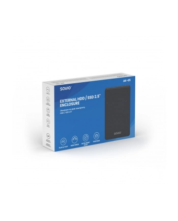 savio Zewnętrzna obudowa na dysk HDD/SDD 2,5 cala, USB 3.0, AK-65