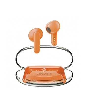 awei Słuchawki Bluetooth 5.3 T85 ENC TWS Pomarańczowe