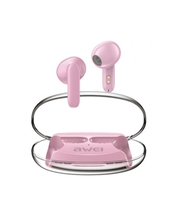 awei Słuchawki Bluetooth 5.3 T85 ENC TWS Różowe