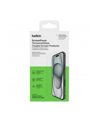 belkin Szkło ochronne ScreenForce Tempered glass iPhone 15 Plus/14pro max