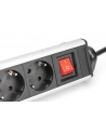 digitus Listwa zasilająca biurowa 45 stopni  6 gniazd, 2xUSB-A 1xUSB-C (5V/3,4A) możliwość obczerwonyu o 180 stopni , aluminiowa, z zaciskiem na blat - nr 23