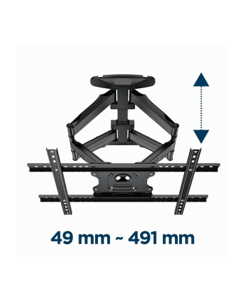 GEMBIRD UCHWYT ŚCIENNY REGULOWANY LCD 32'';-75''; VESA MAX 600 X 400MM, DO 45KG