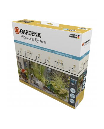 GARD-ENA Micro-Drip-System Drip Irrigation Set Terrace, 30 plants, drippers (Kolor: CZARNY/grey, model 2023)