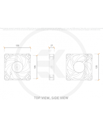 EKWB EK-Loop Fan FPT 120 - Kolor: CZARNY, case fan (Kolor: CZARNY)