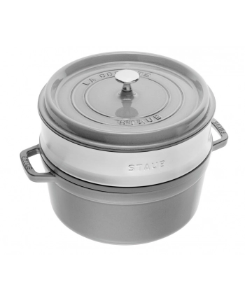 zwilling Garnek żeliwny okrągły z wkładem STAUB La Cocotte 40508-819-0 - 38 ltr grafitowy nr 2