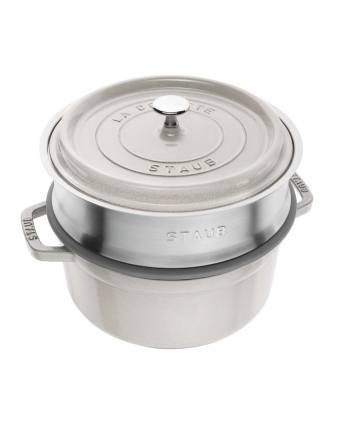 zwilling Garnek żeliwny okrągły z wkładem STAUB La Cocotte 40508-822-0 - 38 ltr biała trufla