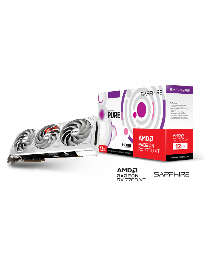 Karta graficzna SAPPHIRE RAD-EON RX 7700 XT PURE GAMING OC 12GB GDDR6 główny