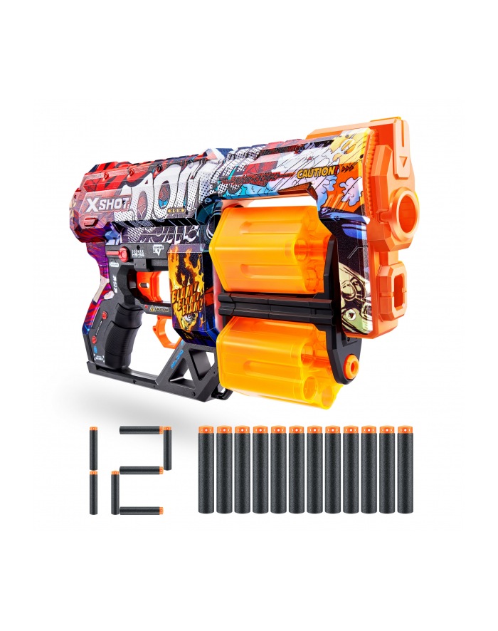 ZURU X-Shot Wyrzutnia SKINS DREAD (12 Strzałek) Wyrzutnia wzór A główny