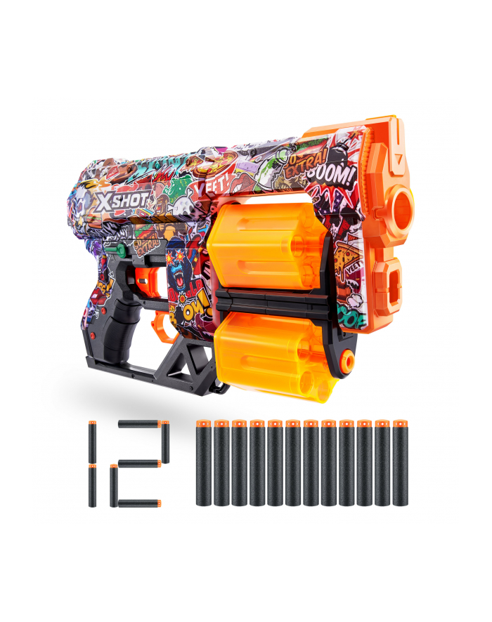 ZURU X-Shot Wyrzutnia wzór H SKINS-DREAD (12 Strzałek) główny