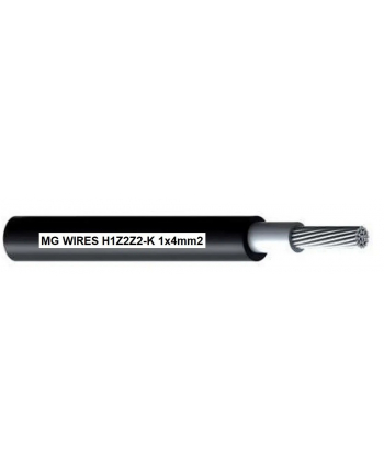 Przewód fotowoltaiczny // MG Wires // 1x4mm2, 0,6/1kV czarny H1Z2Z2-K-4mm2 BK, opakowanie 100m