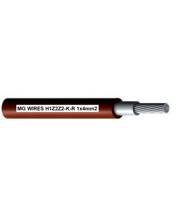 Przewód fotowoltaiczny // MG Wires // 1x4mm2, 0,6/1kV czerwony H1Z2Z2-K-R-4mm2 RD, szpula 500m