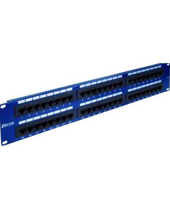 EmiterNet Panel 19'';, 48xRJ45 UTP kat5e (2U) niebieski