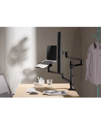 GEMBIRD Regulowany uchwyt biurkowy z ramieniem na monitor i podstawką na notebooka 17-32inch do 8kg nr 1