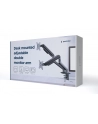 GEMBIRD Biurkowe ramię na dwa monitory - regulowane 17-32inch obciążenie do 9kg kolor szary - nr 23