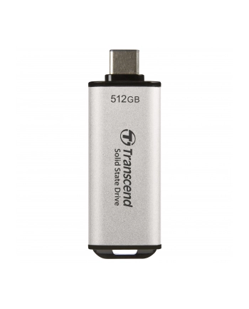 TRANSCEND ESD300S 512GB External SSD USB 10Gbps Type C Silver nr 1