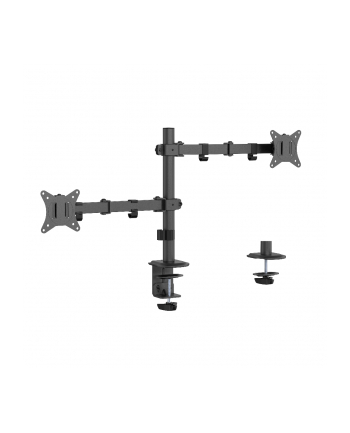 GEMBIRD Biurkowe ramię dla 2 monitorów -regulowane 17-32inch do 9kg