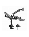 GEMBIRD Biurkowe regulowane ramię na 2 monitory + półka na notebooka -pełny ruch 17-32inch  do 8kg - nr 4