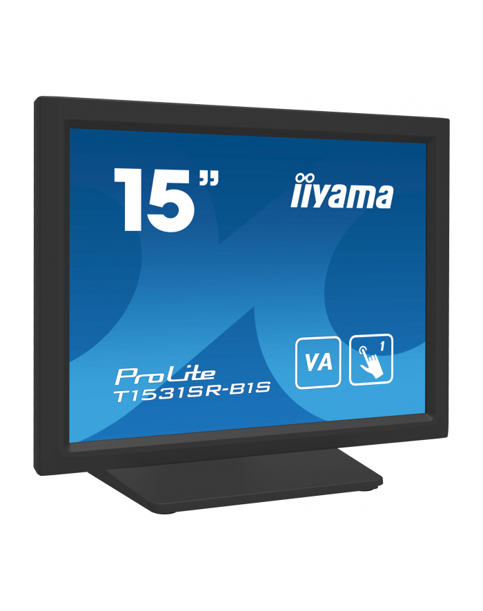 IIYAMA T1531SR-B1S 15inch Resistive Touch VA-panel 1024x768 Speakers VGA DisplayPort HDMI 300cd/m with touch USB Interface główny