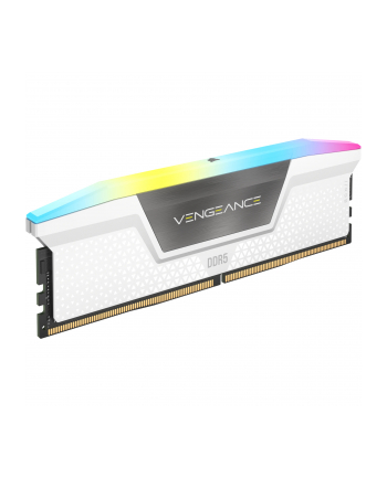 CORSAIR VENGEANCE RGB 32GB 2x16GB DDR5 6000MT/s DIMM Unbuffered 30-36-36-76 Std PMIC XMP 3.0 White Heatspreader RGB LED 1.4V