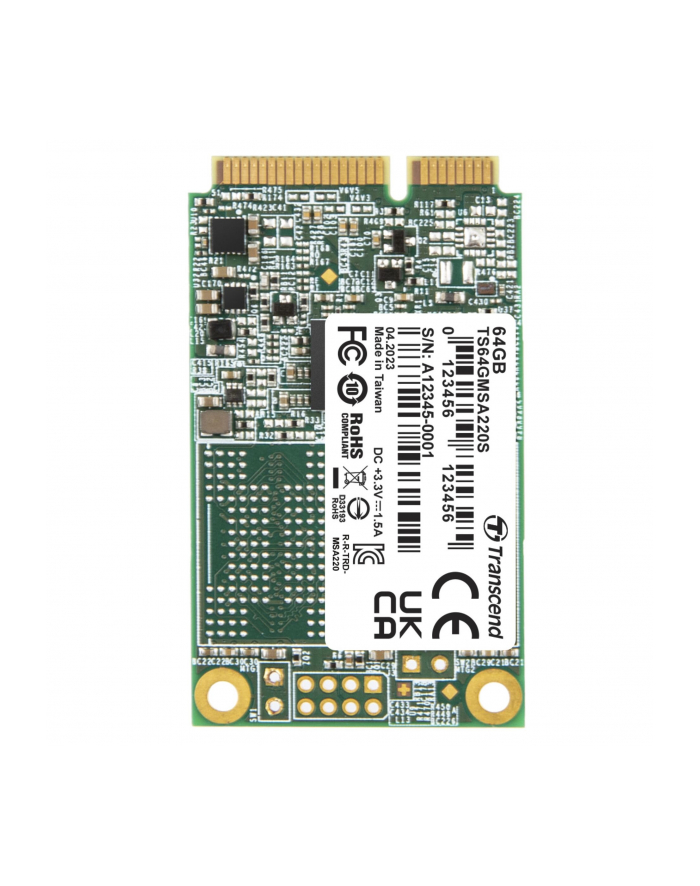 TRANSCEND 64GB mSATA SSD SATA3 3D TLC główny
