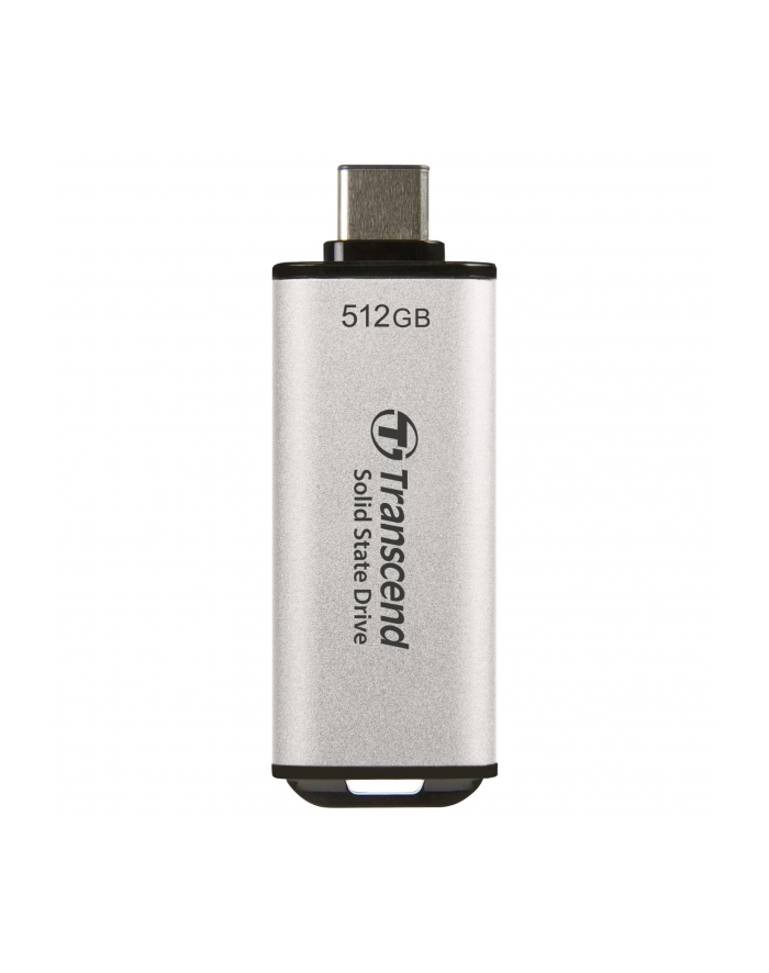 TRANSCEND ESD300S 512GB External SSD USB 10Gbps Type C Silver główny
