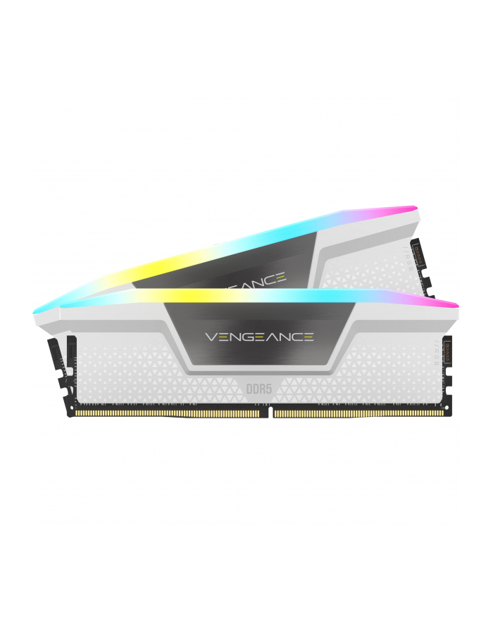 CORSAIR VENGEANCE RGB 32GB 2x16GB DDR5 6400MT/s DIMM Unbuffered 32-40-40-84 Std PMIC XMP 3.0 White Heatspreader RGB LED 1.4V główny