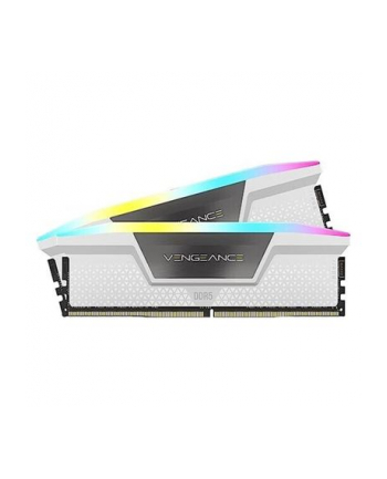 CORSAIR VENGEANCE RGB 64GB 2x32GB DDR5 5600MT/s DIMM Unbuffered 36-36-36-76 Std PMIC XMP 3.0White Heatspreader Black PCB 1.25V