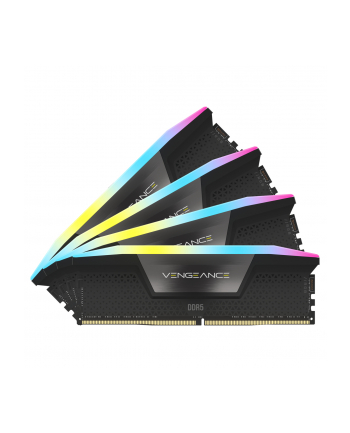 CORSAIR VENGEANCE RGB 64GB 4x16GB DDR5 6200MT/s DIMM Unbuffered 32-38-38-80 Std PMIC XMP 3.0 Black Heatspreader RGB LED 1.4V