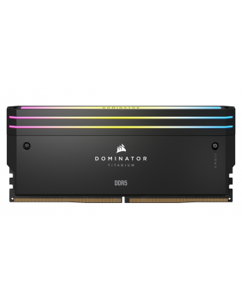 CORSAIR DOMINATOR TITANIUM RGB 64GB 2x32GB DDR5 6600MT/s DIMM Unbuffered 32-39-39-76 OC PMIC XMP 3.0 Black Heatspreader 1.4V