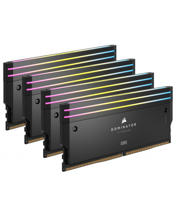 CORSAIR DOMINATOR TITANIUM RGB 96GB 4x24GB DDR5 6000MT/s DIMM Unbuffered 30-36-36-76 Std PMIC XMP 3.0 Black Heatspreader 1.4V