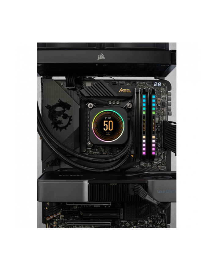 CORSAIR DOMINATOR PLATINUM RGB 64GB 2x32GB DDR5 6600MT/s DIMM Unbuffered 32-39-39-76 Std PMIC XMP 3.0 Black Heatspreader Black PCB główny