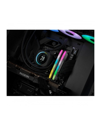 CORSAIR VENGEANCE RGB 64GB 4x16GB DDR5 6000MT/s DIMM Unbuffered 36-36-36-76 Std PMIC XMP 3.0 Black Heatspreader Black PCB 1.35V