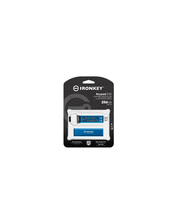 KINGSTON 256GB IronKey Keypad 200 FIPS 140-3 Lvl 3 Pending AES-256 Encrypted główny