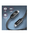 axagon Kabel BUCM4X-CM10AB Kabel USB-C - USB-C, USB4 Gen 3x2 1m, PD 240W, 8K HD, ALU, oplot Czarny - nr 48