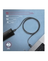 axagon Kabel BUCM4X-CM10AB Kabel USB-C - USB-C, USB4 Gen 3x2 1m, PD 240W, 8K HD, ALU, oplot Czarny - nr 53