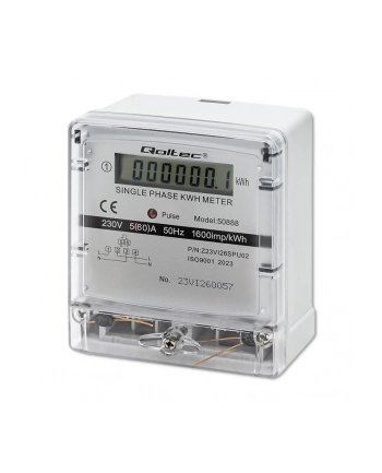 qoltec Jednofazowy elektroniczny licznik | miernik zużycia energii |    230V | LCD nr 1