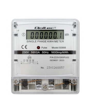 qoltec Jednofazowy elektroniczny licznik | miernik zużycia energii |    230V | LCD nr 2
