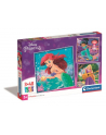 Clementoni Puzzle 3x48el square Disney Princess. Księżniczki 25304 - nr 1