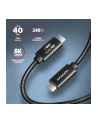 axagon Kabel BUCM4X-CM10AB Kabel USB-C - USB-C, USB4 Gen 3x2 1m, PD 240W, 8K HD, ALU, oplot Czarny - nr 29