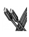 axagon Kabel BUCM4X-CM10AB Kabel USB-C - USB-C, USB4 Gen 3x2 1m, PD 240W, 8K HD, ALU, oplot Czarny - nr 45