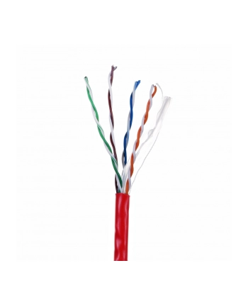 Kabel UTP Lanberg 1Gb/s 305m drut CCA czerwony nr 2