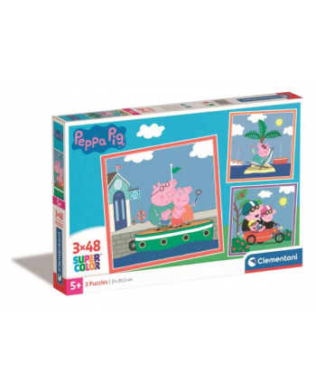 Clementoni Puzzle 3x48el square Świnka Peppa. Peppa Pig 25293